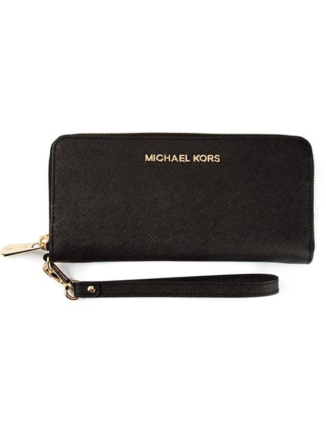 michael kors jet set wallet black uk|Michael Kors wristlet jet set.